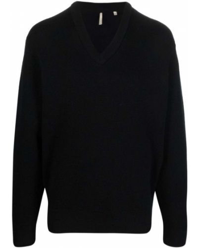 Jersey de punto con escote v de tela jersey Sunflower negro