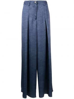Plisované voľné nohavice Aviù modrá
