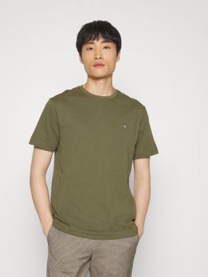 Базовая футболка Gant зеленая