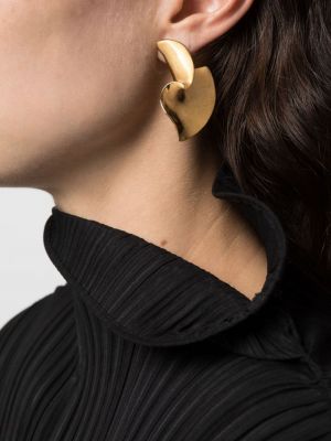 Boucles d'oreilles à motifs abstraits à boucle Annelise Michelson doré
