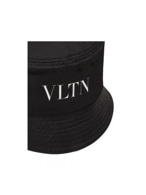 Nylonowa czapka z nadrukiem dwustronna Valentino czarna