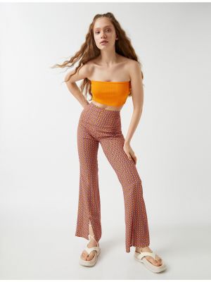 Pantaloni cu imagine cu imprimeu geometric Koton