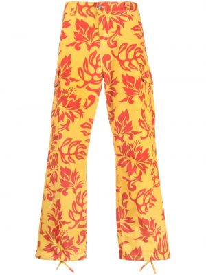 Pantaloni cargo cu model floral cu imagine cu imprimeu tropical Erl