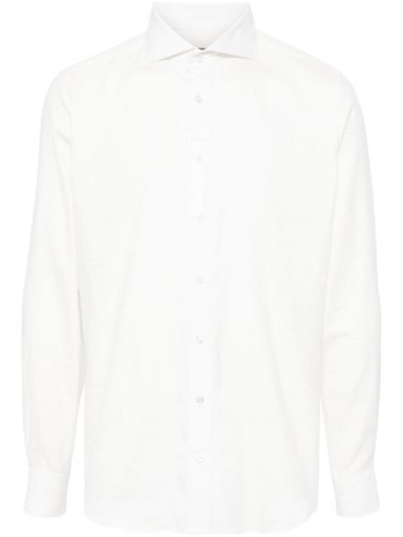 Βαμβακερό πουκάμισο lyocell N.peal λευκό