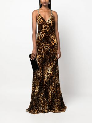 Maksi kleita ar apdruku ar leoparda rakstu Roberto Cavalli