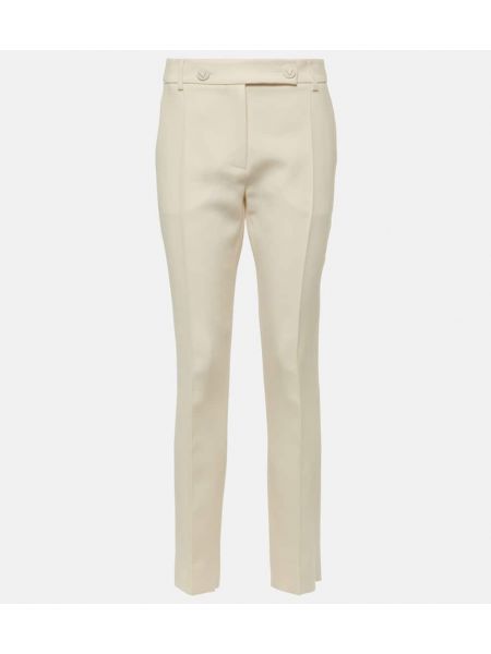 Pantalones rectos slim fit Valentino blanco