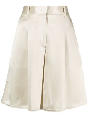 Shorts taille haute en satin By Malene Birger beige