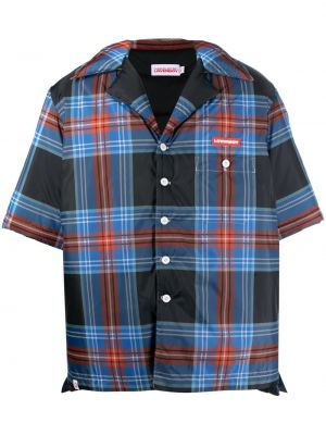 Rūtainas krekls ar apdruku Charles Jeffrey Loverboy zils