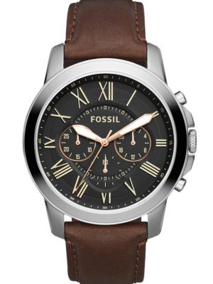 Часы с хронографом Fossil коричневые