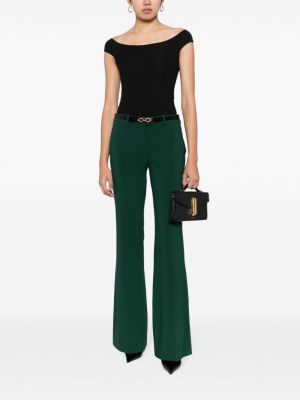 Krepové kalhoty Michael Kors Collection zelené