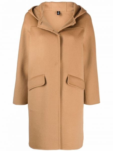 Abrigo con botones con capucha Paltò marrón