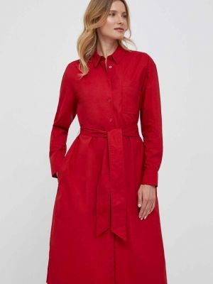 Памучна мини рокля United Colors Of Benetton червено
