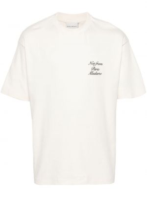 Памучна тениска Drôle De Monsieur бяло