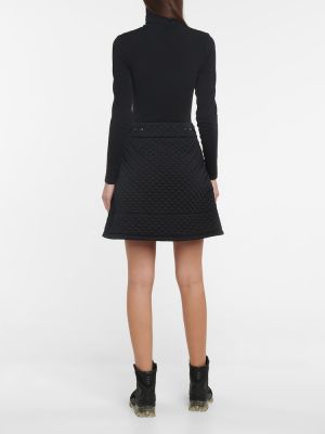 Prošivena mini suknja visoki struk Moncler crna