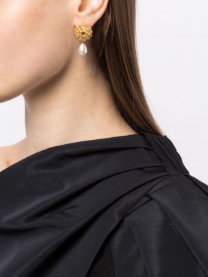 Boucles d'oreilles avec perles à boucle Joanna Laura Constantine doré