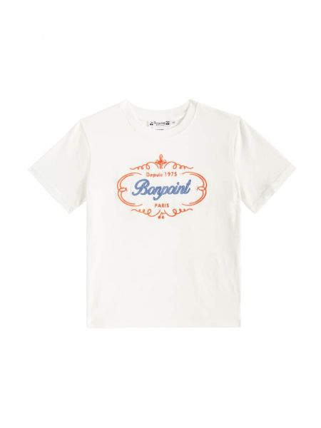 Trøje bomuld t-shirt for drenge Bonpoint hvid