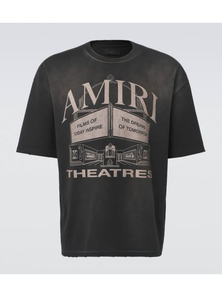 T-shirt i bomuld med print i jersey Amiri sort