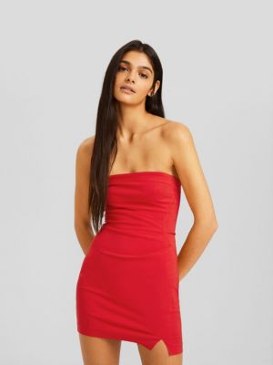 Czerwona sukienka mini Bershka