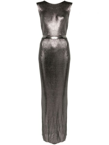 Kötött hosszú ruha Elisabetta Franchi ezüstszínű