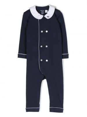 Broderet pyjamas for piger Ralph Lauren Kids blå