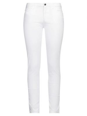 Pantaloni di cotone Armani Jeans bianco