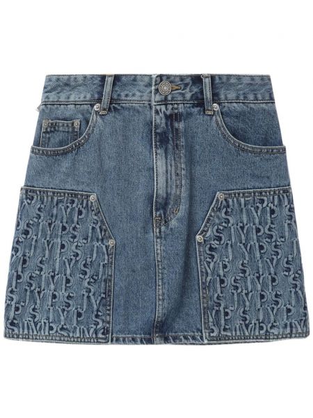 Mini denim etek Sjyp mavi