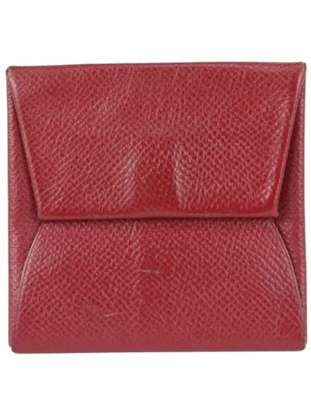 Portefeuille en cuir Hermès Vintage rouge