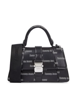Crossbody kabelka s potlačou Tommy Jeans čierna