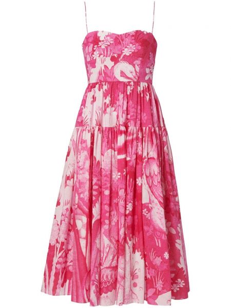 Pamučna haljina s cvjetnim printom s printom Erdem