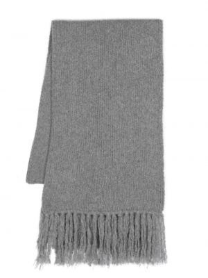 Плетен шал с ресни Lardini сиво