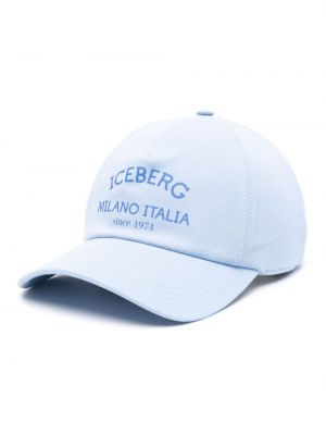 Памучна шапка с козирки с принт Iceberg