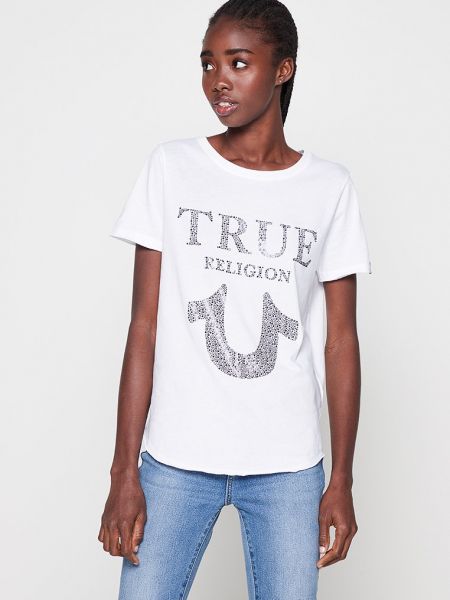 Koszulka z nadrukiem True Religion biała