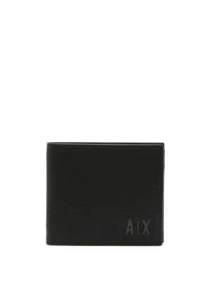 Usnjena denarnica Armani Exchange črna