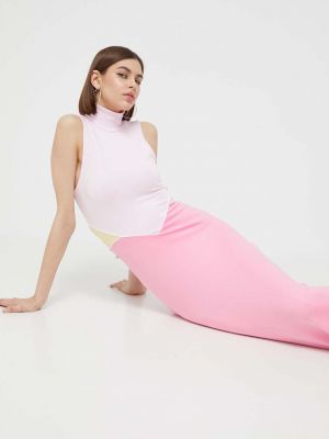 Maksi haljina Adidas Originals ružičasta
