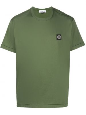 Bomull t-skjorte Stone Island grønn