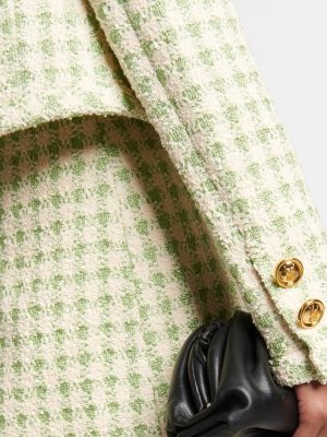 Veste en coton en tweed Giambattista Valli rose
