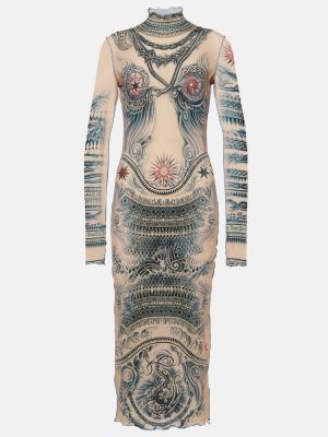 Przezroczysta sukienka midi Jean Paul Gaultier