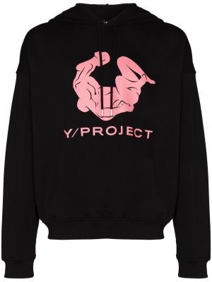Sudadera con capucha con estampado Y/project negro