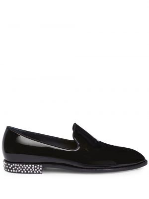 Pantofi loafer din piele de cristal Giuseppe Zanotti negru