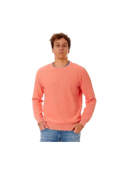 Jersey de algodón a rayas de tela jersey Sun68 rosa
