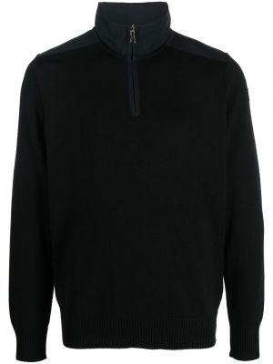 Пуловер с цип Paul & Shark черно