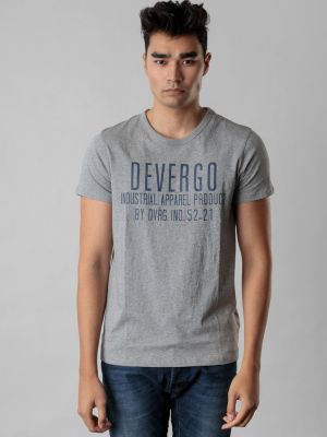 Tričko s potiskem Devergo šedé