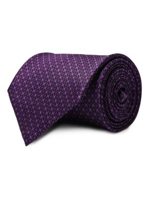 Шелковый галстук Stefano Ricci фиолетовый