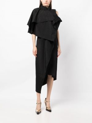 Sukienka midi drapowana Uma Wang czarna