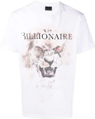 Camiseta con estampado Billionaire blanco