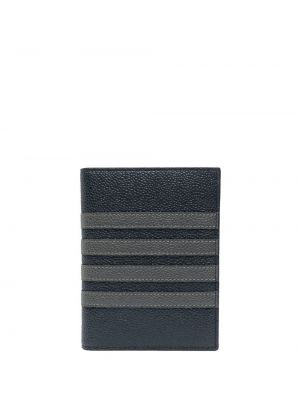 Kožená peňaženka Thom Browne modrá
