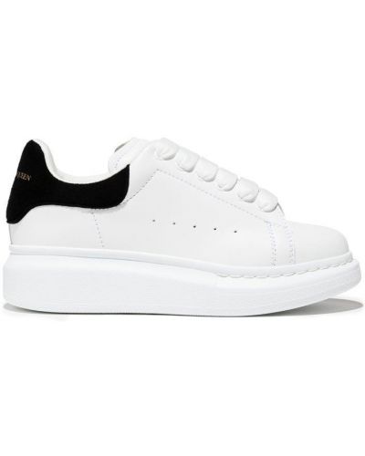 Blonder snøring sneakers for jenter Alexander Mcqueen Kids hvit