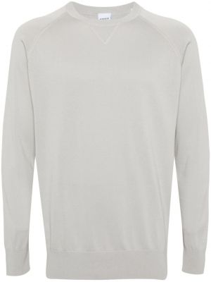 Bavlněný svetr s kulatým výstřihem Aspesi šedý