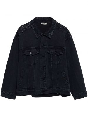 Krištáľová džínsová bunda Simkhai čierna
