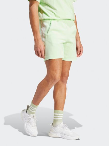 Prugaste sportske kratke hlače Adidas zelena